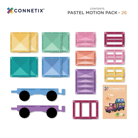 Connetix Magnetischer Bausatz Pastel Motion Pack 26 Teile