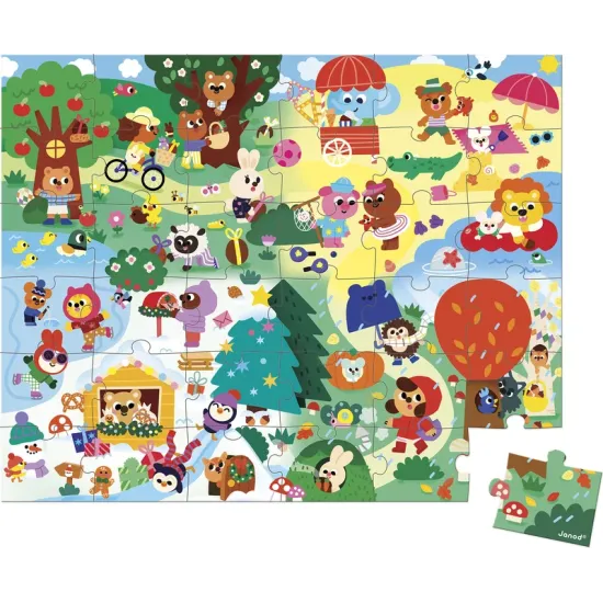 Puzzle im Koffer Vier Jahreszeiten 36 Stück