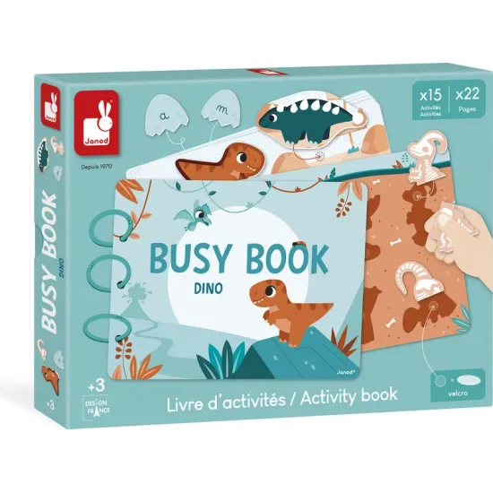 Interaktives Aktivitätsbuch Busy Book Dino