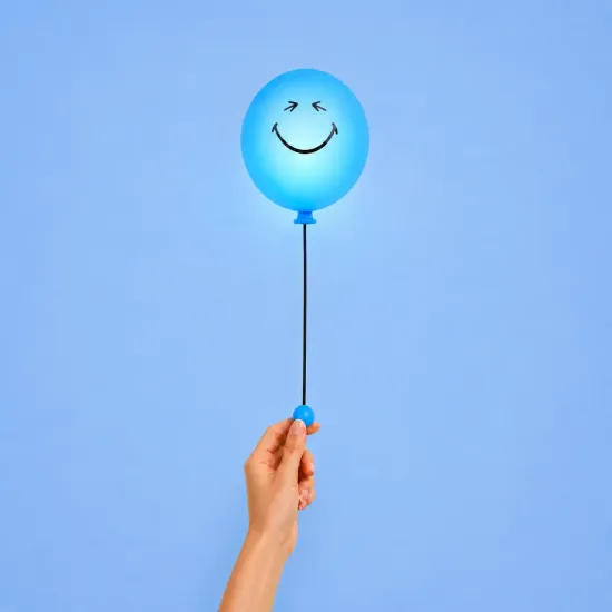 Kinder-Nachtlicht MOB Bubbly Light Smiley World blau Kinder-Nachtlicht MOB Bubbly Light Smiley World blau