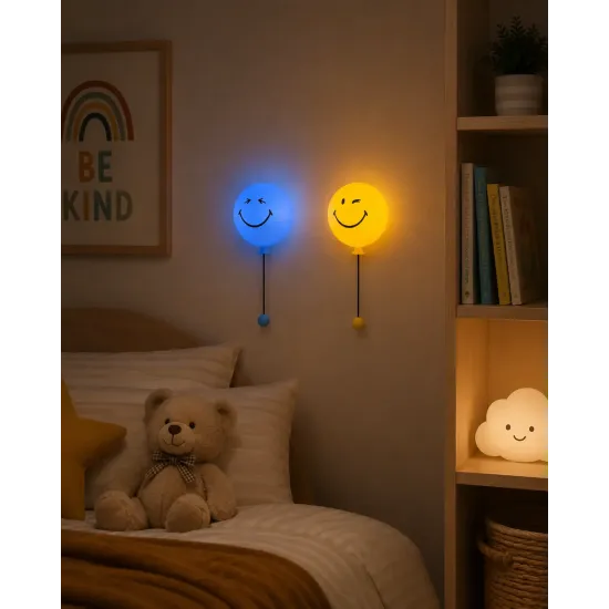 Kinder-Nachtlicht MOB Bubbly Light Smiley World blau Kinder-Nachtlicht MOB Bubbly Light Smiley World blau