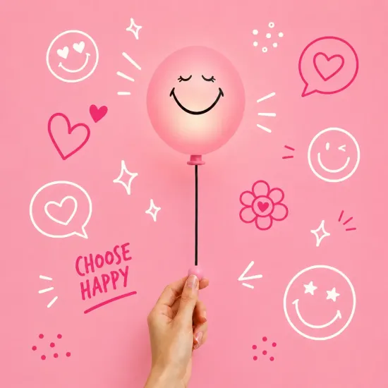 Kinder-Nachtlicht MOB Bubbly Light Smiley World rosa Kinder-Nachtlicht MOB Bubbly Light Smiley World rosa