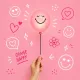 Kinder-Nachtlicht MOB Bubbly Light Smiley World rosa Kinder-Nachtlicht MOB Bubbly Light Smiley World rosa