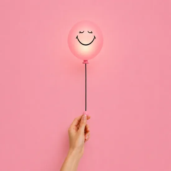 Kinder-Nachtlicht MOB Bubbly Light Smiley World rosa Kinder-Nachtlicht MOB Bubbly Light Smiley World rosa