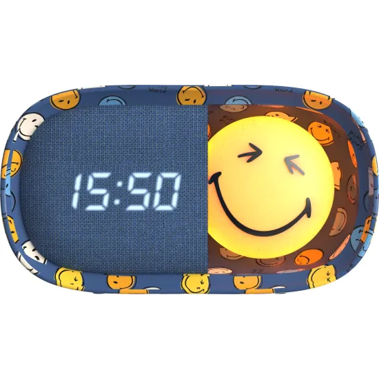Kinderwecker mit Nachtlicht MOB Dreamy Clock Smiley blau Kinderwecker mit Nachtlicht MOB Dreamy Clock Smiley blau