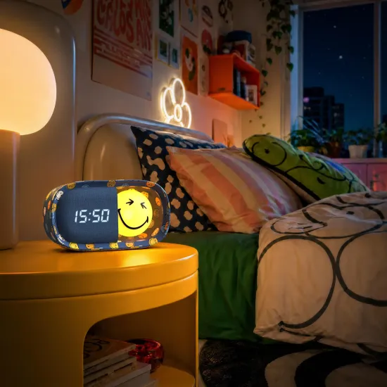 Kinderwecker mit Nachtlicht MOB Dreamy Clock Smiley blau Kinderwecker mit Nachtlicht MOB Dreamy Clock Smiley blau