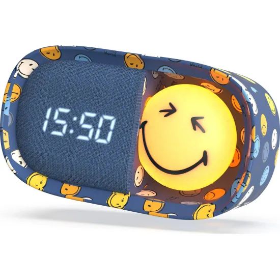 Kinderwecker mit Nachtlicht MOB Dreamy Clock Smiley blau Kinderwecker mit Nachtlicht MOB Dreamy Clock Smiley blau