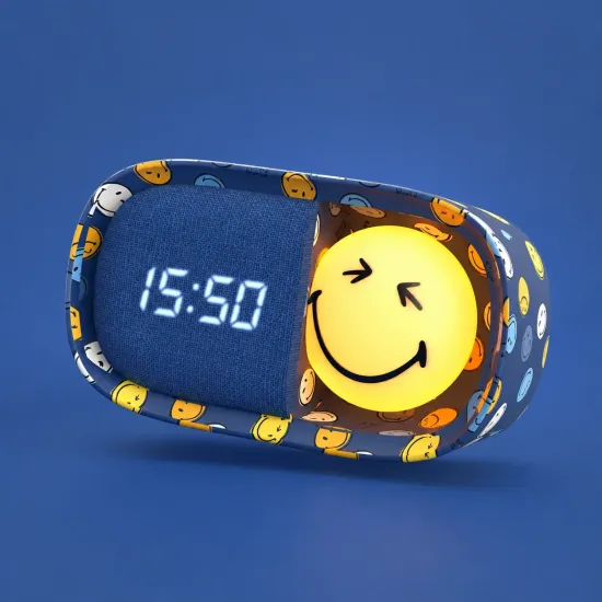 Kinderwecker mit Nachtlicht MOB Dreamy Clock Smiley blau Kinderwecker mit Nachtlicht MOB Dreamy Clock Smiley blau