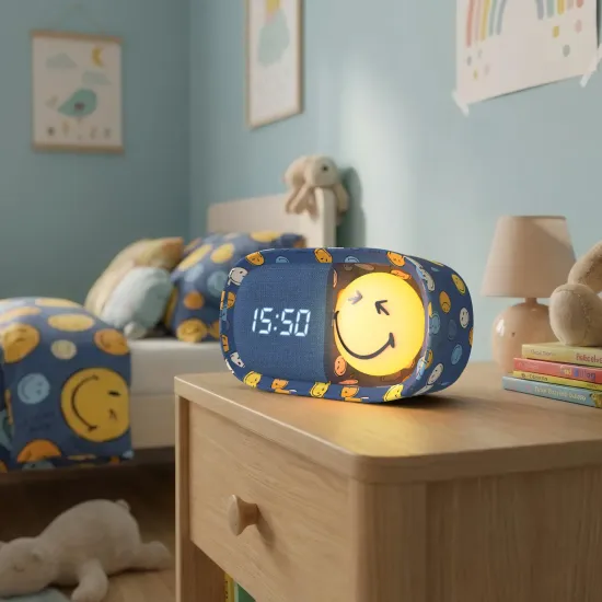 Kinderwecker mit Nachtlicht MOB Dreamy Clock Smiley blau Kinderwecker mit Nachtlicht MOB Dreamy Clock Smiley blau