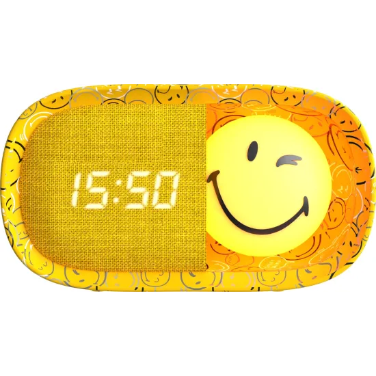 Kinderwecker mit Nachtlicht MOB Dreamy Clock Smiley gelb Kinderwecker mit Nachtlicht MOB Dreamy Clock Smiley gelb