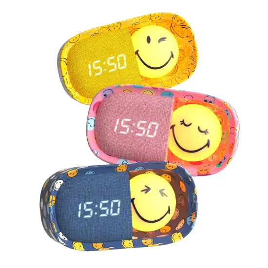 Kinderwecker mit Nachtlicht MOB Dreamy Clock Smiley gelb Kinderwecker mit Nachtlicht MOB Dreamy Clock Smiley gelb