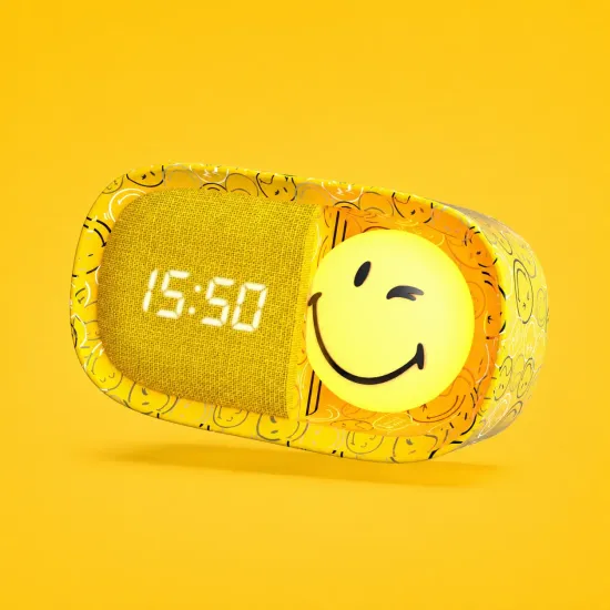 Kinderwecker mit Nachtlicht MOB Dreamy Clock Smiley gelb Kinderwecker mit Nachtlicht MOB Dreamy Clock Smiley gelb