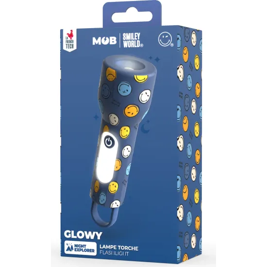 Kinder-Taschenlampe MOB Glowy Smiley Flashlight blau Kinder-Taschenlampe MOB Glowy Smiley Flashlight blau