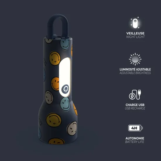 Kinder-Taschenlampe MOB Glowy Smiley Flashlight blau Kinder-Taschenlampe MOB Glowy Smiley Flashlight blau