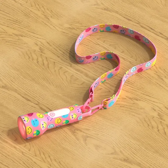 Kinder-Taschenlampe MOB Glowy Smiley Flashlight rosa