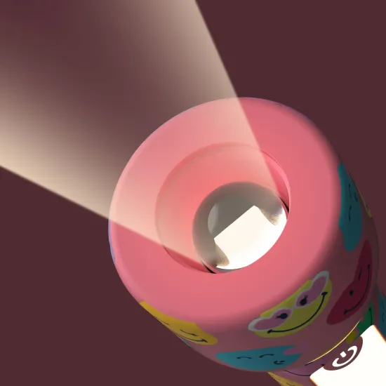 Kinder-Taschenlampe MOB Glowy Smiley Flashlight rosa