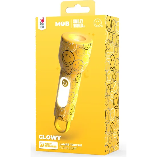 Kinder-Taschenlampe MOB Glowy Smiley Flashlight gelb Kinder-Taschenlampe MOB Glowy Smiley Flashlight gelb