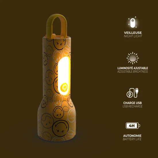 Kinder-Taschenlampe MOB Glowy Smiley Flashlight gelb Kinder-Taschenlampe MOB Glowy Smiley Flashlight gelb
