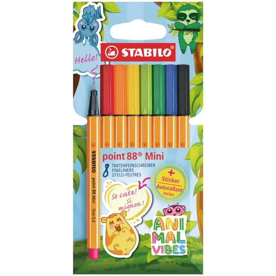 Fineliner Mini Animal Vibes 8 Stück