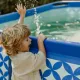 Pool mit Konstruktion Elegance Luxe Dark Blue White Tiles 260x160x65 cm