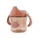 Trinklernbecher mit Trinktülle und Griffen Katze