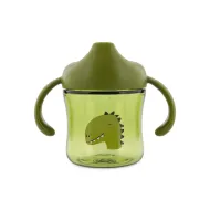 Trinklernbecher mit Trinktülle und Griffen Dino