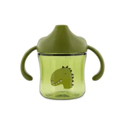 Trinklernbecher mit Trinktülle und Griffen Dino