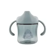 Trinklernbecher mit Trinktülle und Griffen Hai