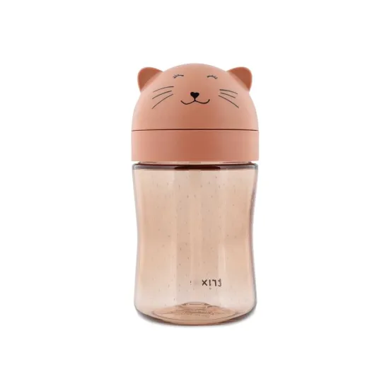 Becher mit Strohhalm Katze