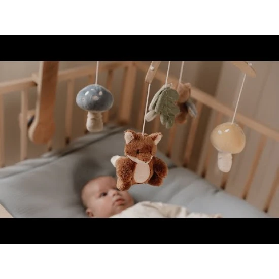 Forest Friends Holz-Musikkarussell mit rotierenden Tieren