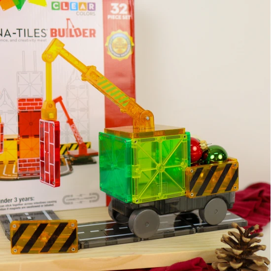 Erstellen Sie einzigartige Strukturen mit dem magnetischen Bausatz MAGNA-TILES