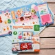 Kreatives Stickerset für Kinder: Eiscreme und Feuerwehrauto