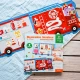 Kreatives Stickerset für Kinder: Eiscreme und Feuerwehrauto