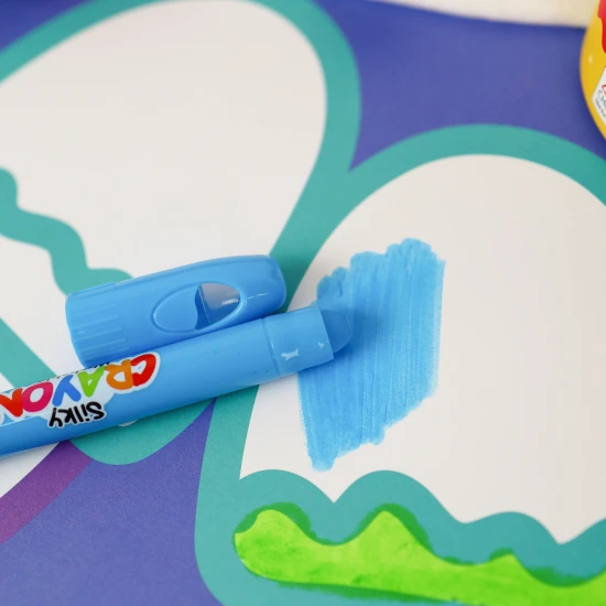 Bunte, weiche, abwaschbare Buntstifte für Kinder in einer praktischen Box – 12 Stück