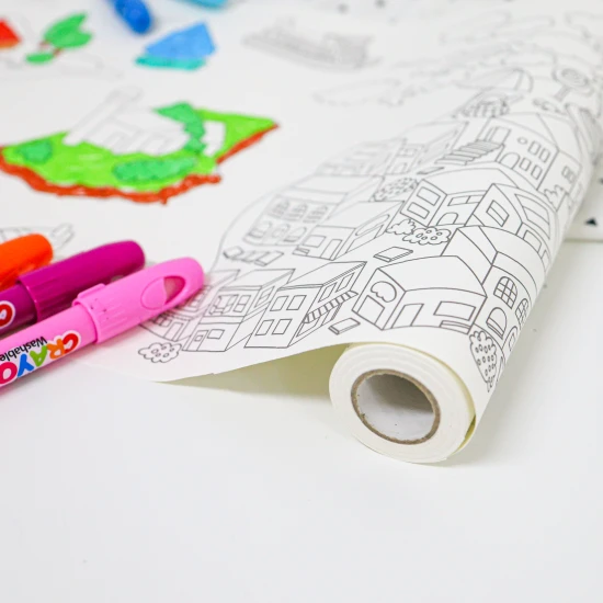 Großes Malbuch auf einer Rolle Cities of the World Tookyland