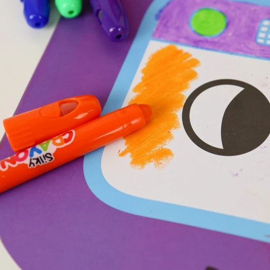 Bunte, weiche, abwaschbare Buntstifte für Kinder in einer praktischen Box – 24 Stück