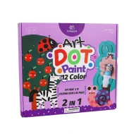 Waschbare Farben im Tubenset 12-teilig mit Malvorlagen - Kinderfreundliches Kreativset