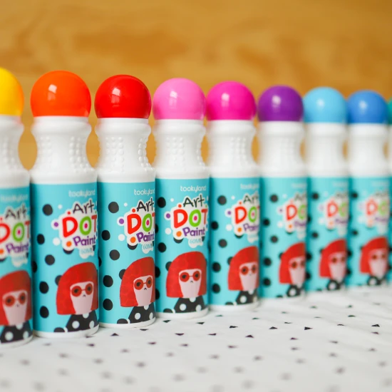 Farben in einer Tube für Punktmalerei, abwaschbar, 12 Stück, Tookyland