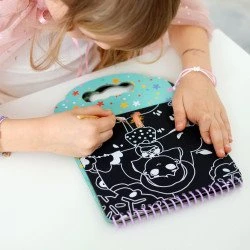 Kreativ-Scratch-Block: Anziehbare Figuren mit 6 Bildern – Spaß & Lernen für Kinder