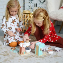 Kinder-Kaffeemaschine mit Zubehör-Set - Spielzeug für Nachwuchs-Baristas