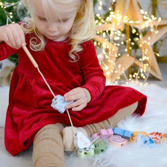 Große Holzperlen für Kinder Tiere