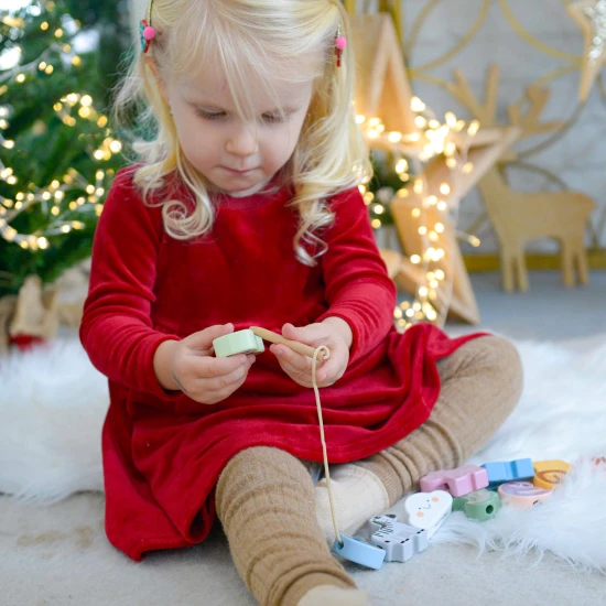 Große Holzperlen für Kinder Tiere