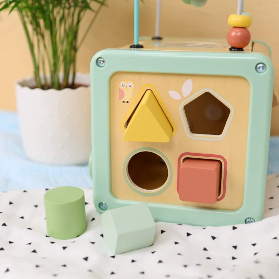 Motorikwürfel aus Holz Louka Pastel Tooky Toy