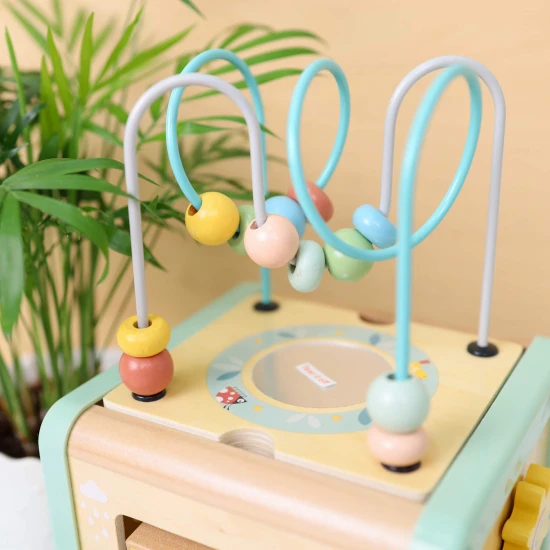 Motorikwürfel aus Holz Louka Pastel Tooky Toy