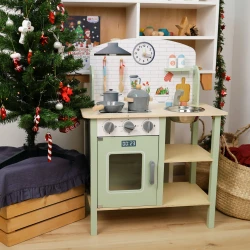 Pastellfarbene Spielzeugküche für Kinder - Kreatives Kochspielset