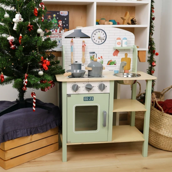 Kinderküche aus Holz Pastell