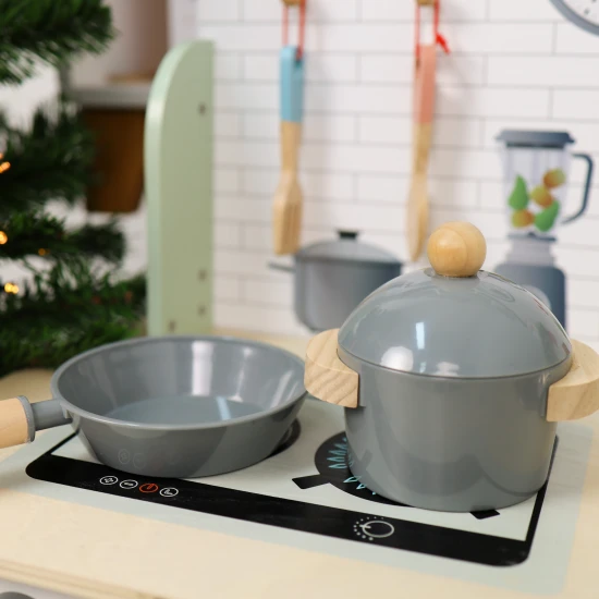 Kinderküche aus Holz Pastell