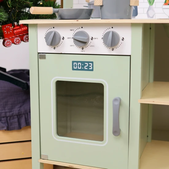 Kinderküche aus Holz Pastell