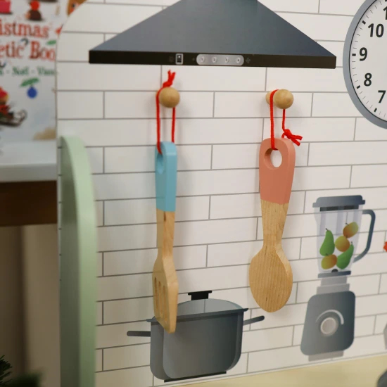 Kinderküche aus Holz Pastell