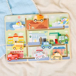 Verkehrsmittel-Labyrinth Spiel für Kinder